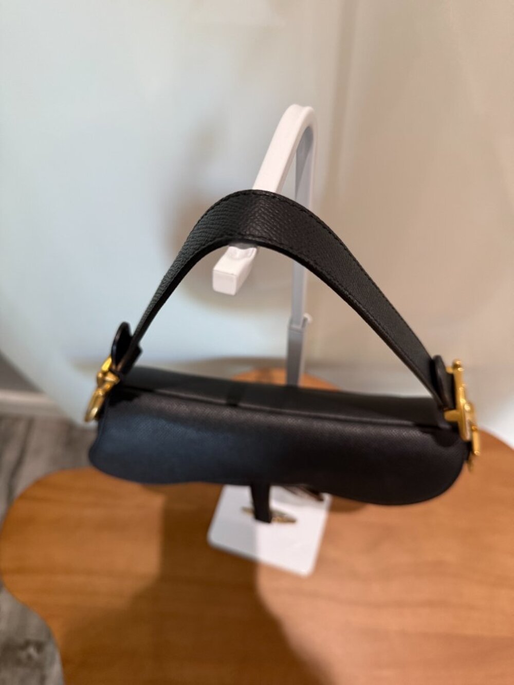 Dior Grained Calfskin Saddle Bag Black Medium - Picture 6 of 14